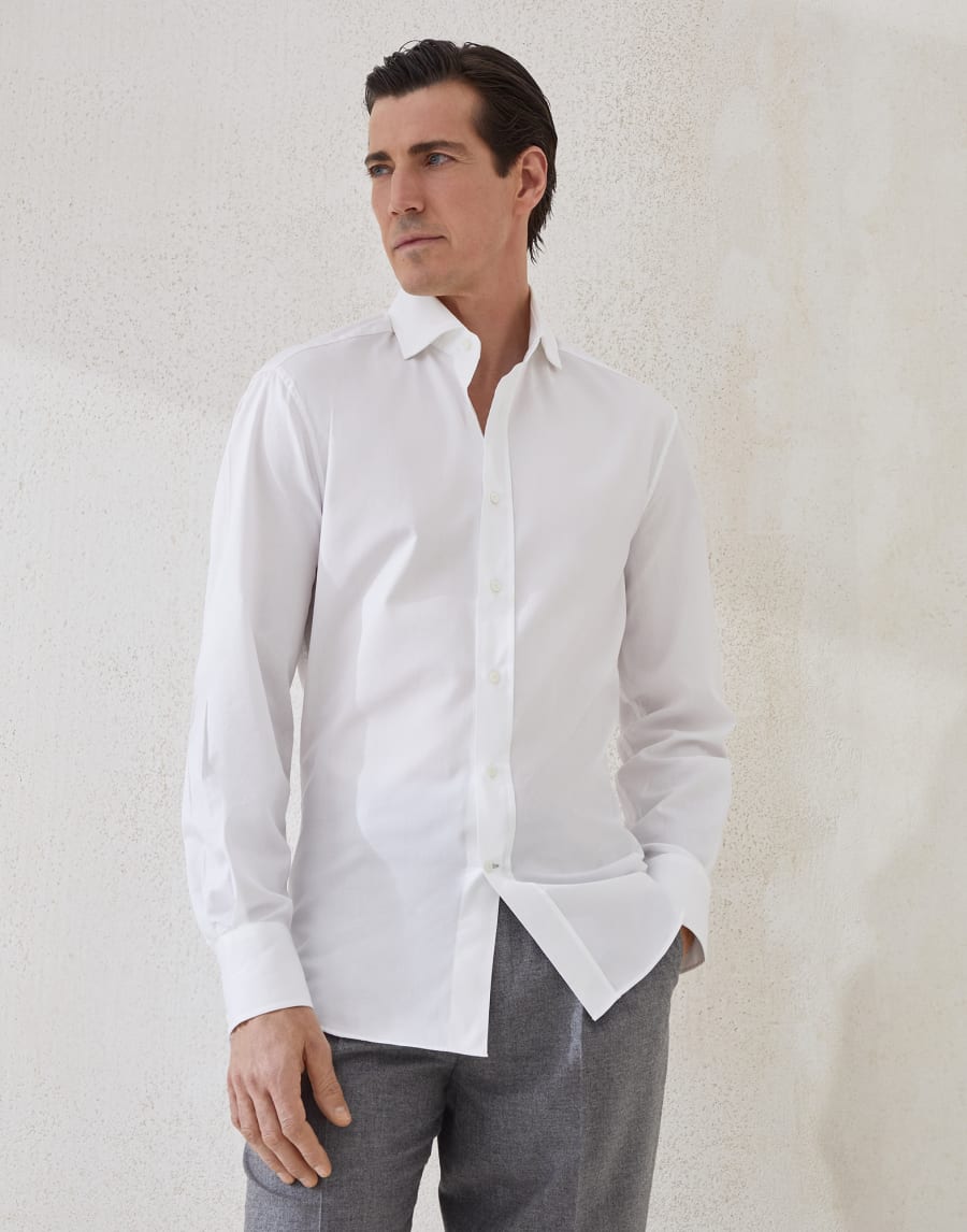 ツイルシャツ ホワイト メンズ - Brunello Cucinelli