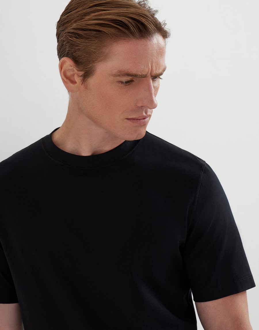Jersey T-shirt Black Man - Brunello Cucinelli