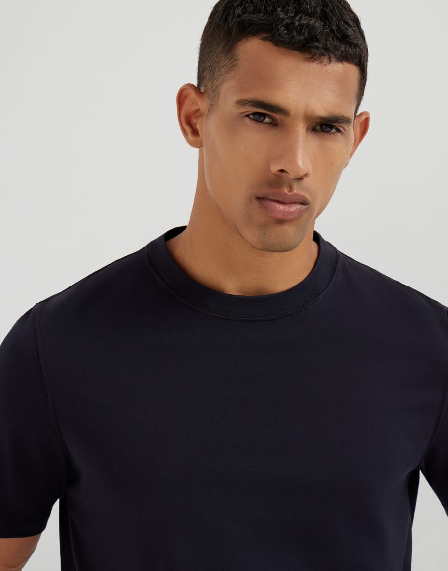 ジャージー Tシャツ ブルー メンズ - Brunello Cucinelli