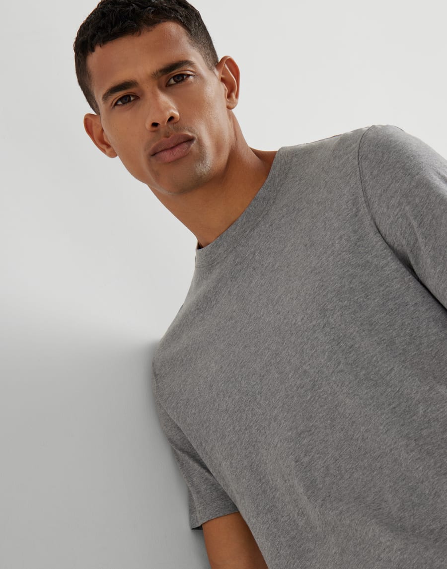 ジャージー Tシャツ グレー メンズ - Brunello Cucinelli