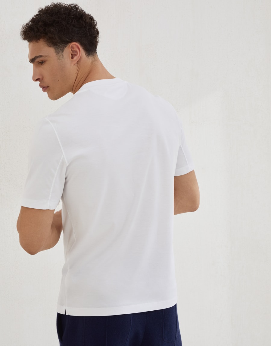 ジャージー Tシャツ ホワイト メンズ - Brunello Cucinelli