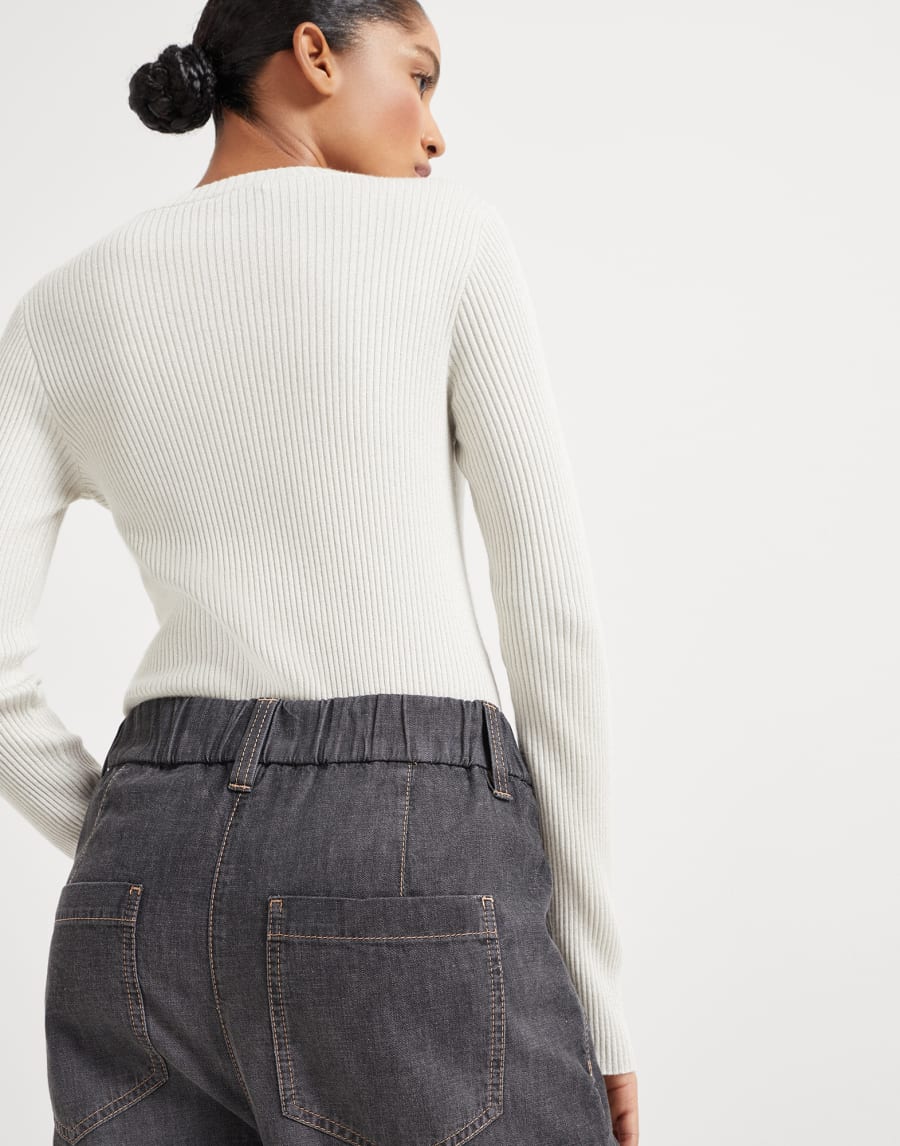 Five-pocket trousers Dark Grey Woman - Brunello Cucinelli