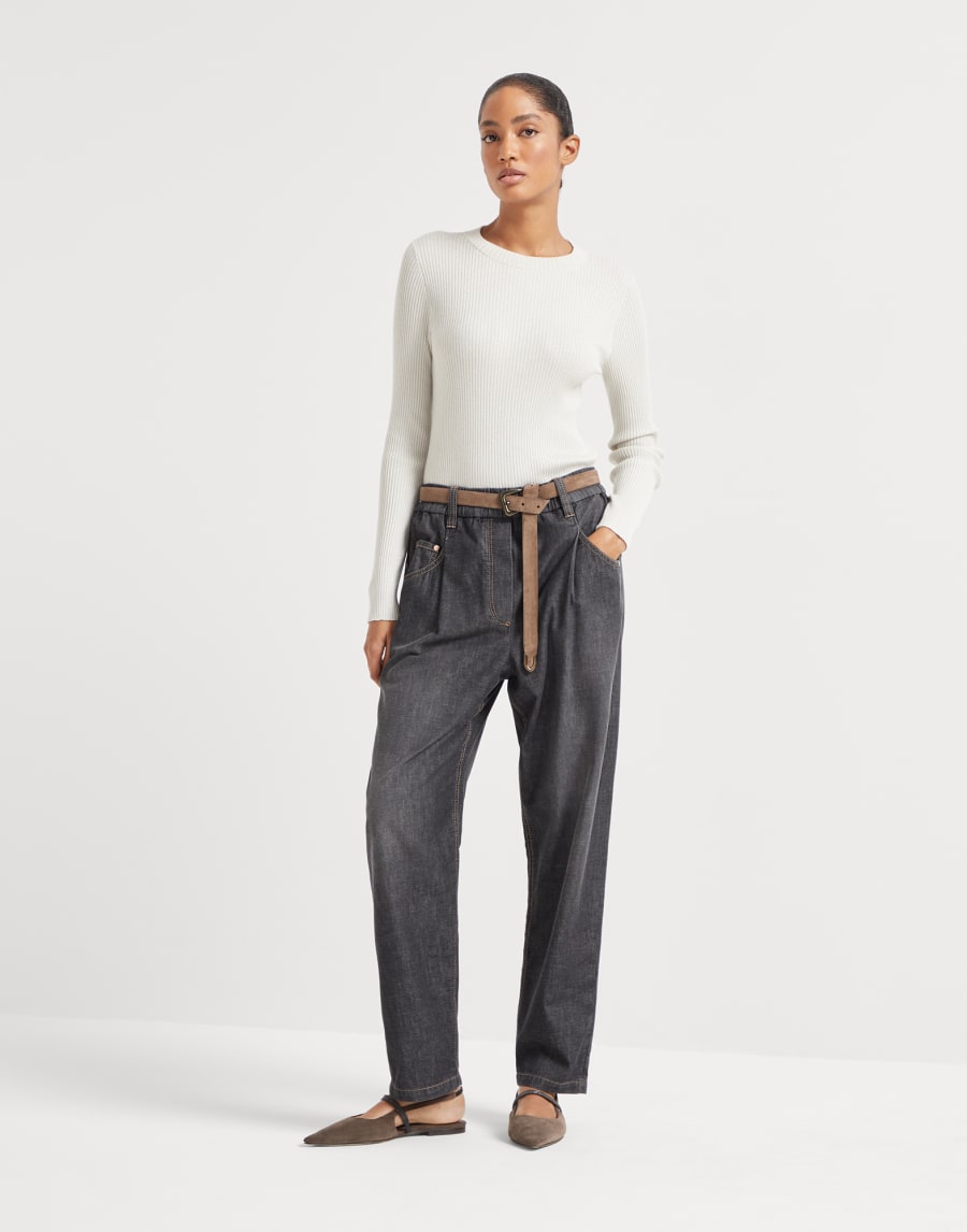 Five-pocket trousers Dark Grey Woman - Brunello Cucinelli
