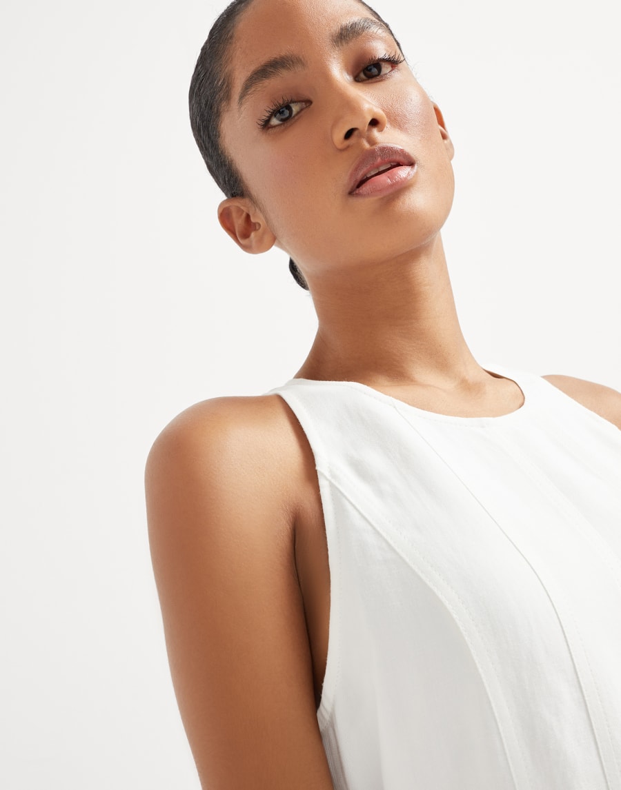 Vestido Fluid Blanco Mujer - Brunello Cucinelli