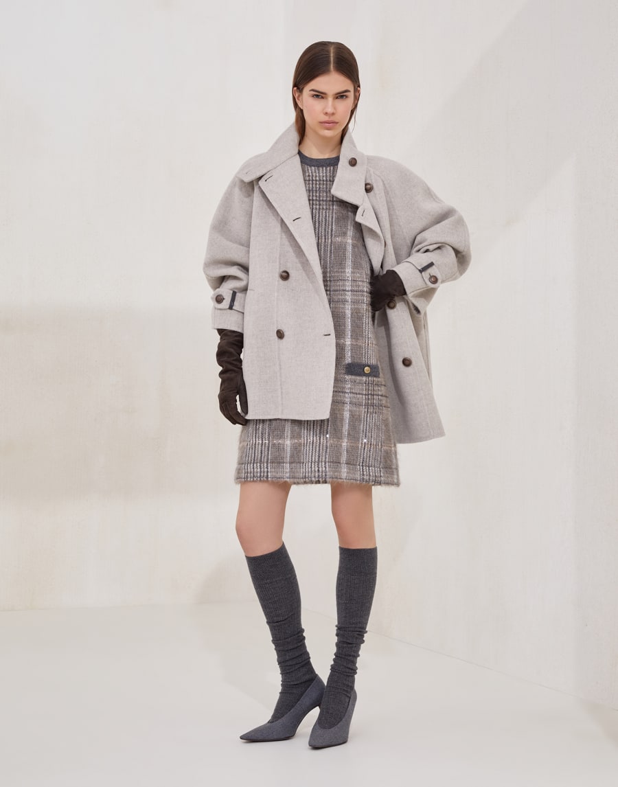 Jacquard dress with dazzling check Multicoloured Woman - Brunello Cucinelli