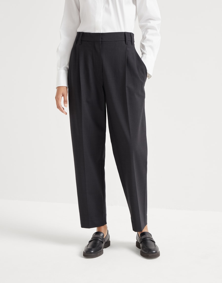 Брюки Slouchy Бурый Уголь Женщина - Brunello Cucinelli