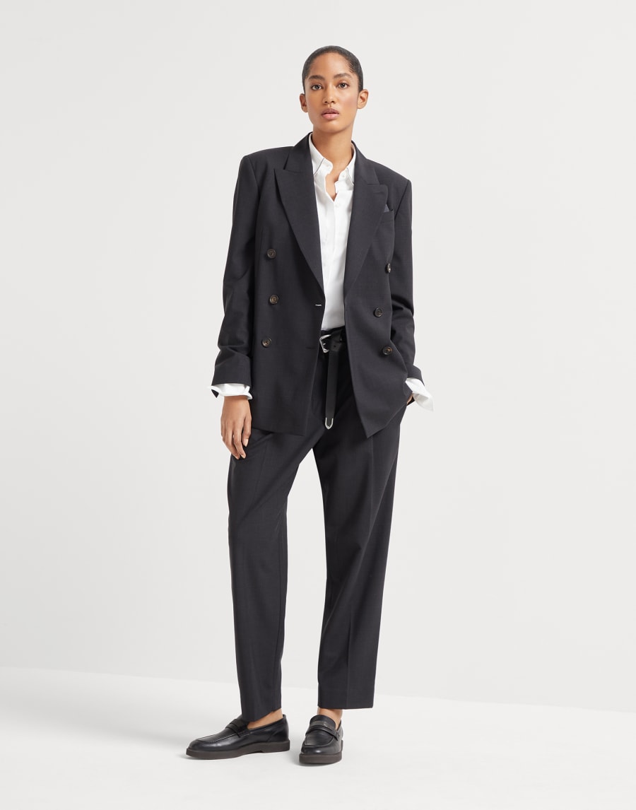 Slouchy trousers Lignite Grey Woman - Brunello Cucinelli