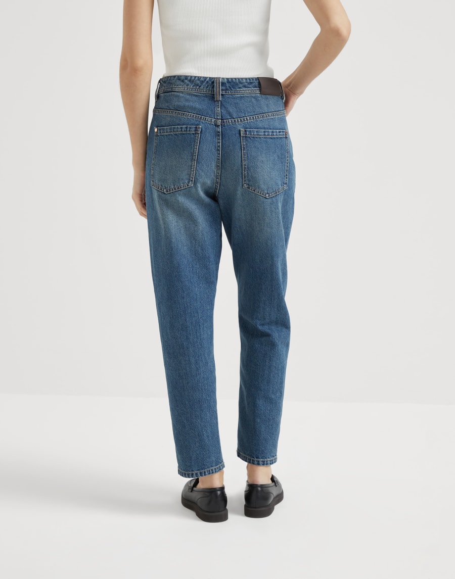 Брюки Baggy Tapered Деним Женщина - Brunello Cucinelli