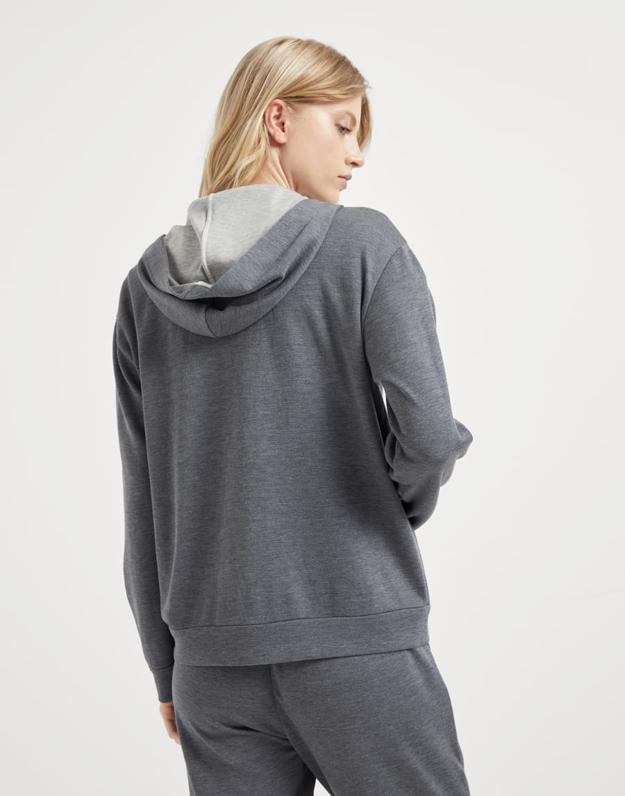 Sweatshirt with monili Dark Grey Woman - Brunello Cucinelli