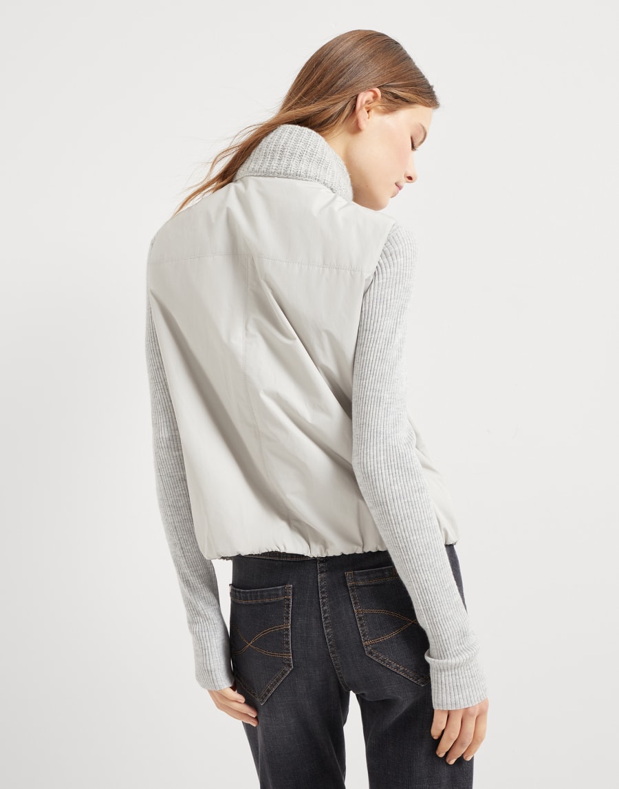 Cashmere down vest Light Grey Woman - Brunello Cucinelli