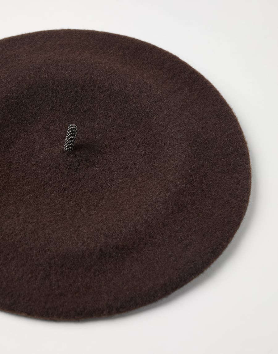 Béret laine Cacao Femme - Brunello Cucinelli