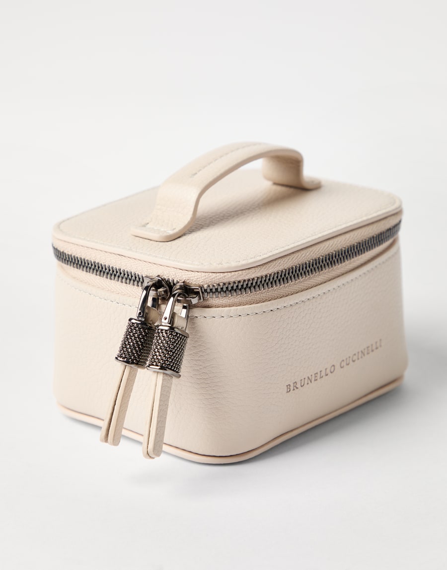 Small leather jewelry box Ivory Woman - Brunello Cucinelli
