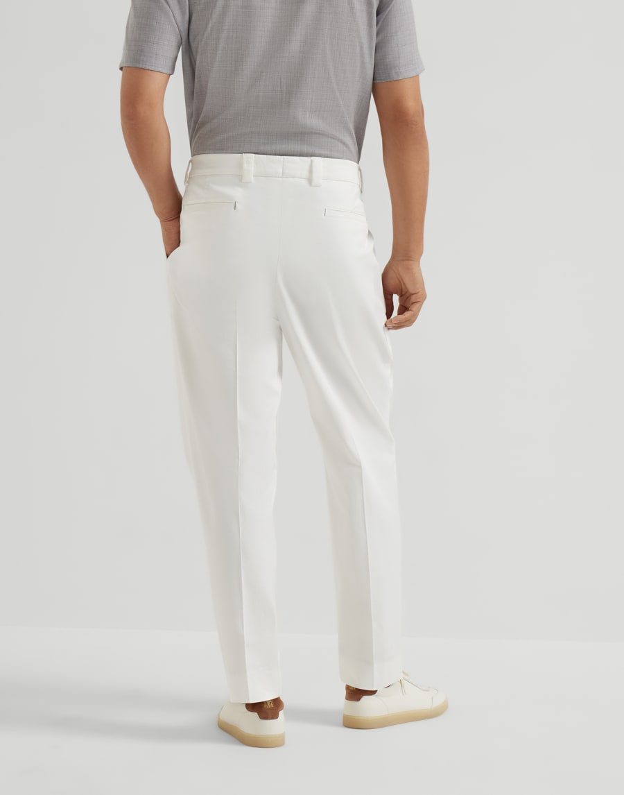 Pantalone in gabardina comfort Neve Uomo - Brunello Cucinelli