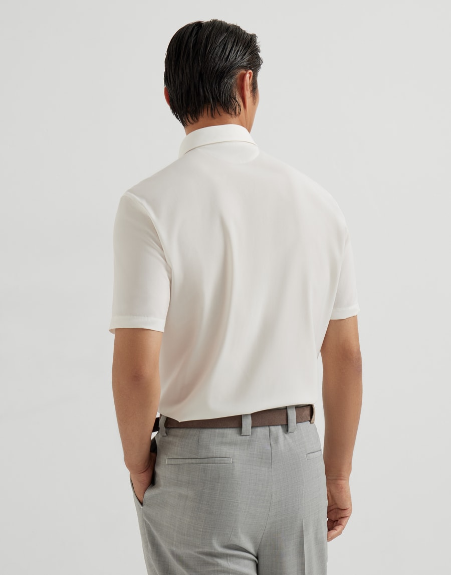 Polo with pocket and logo White Man - Brunello Cucinelli