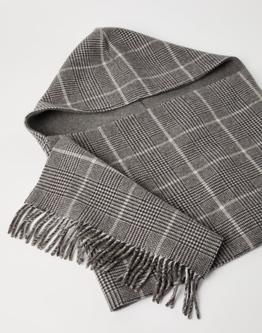 Cashmere double cloth scarf Brown Woman - Brunello Cucinelli