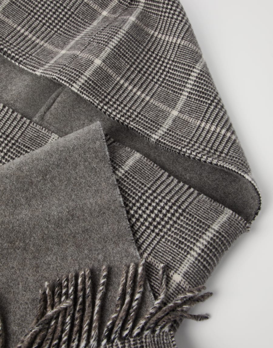 Cashmere double cloth scarf Brown Woman - Brunello Cucinelli