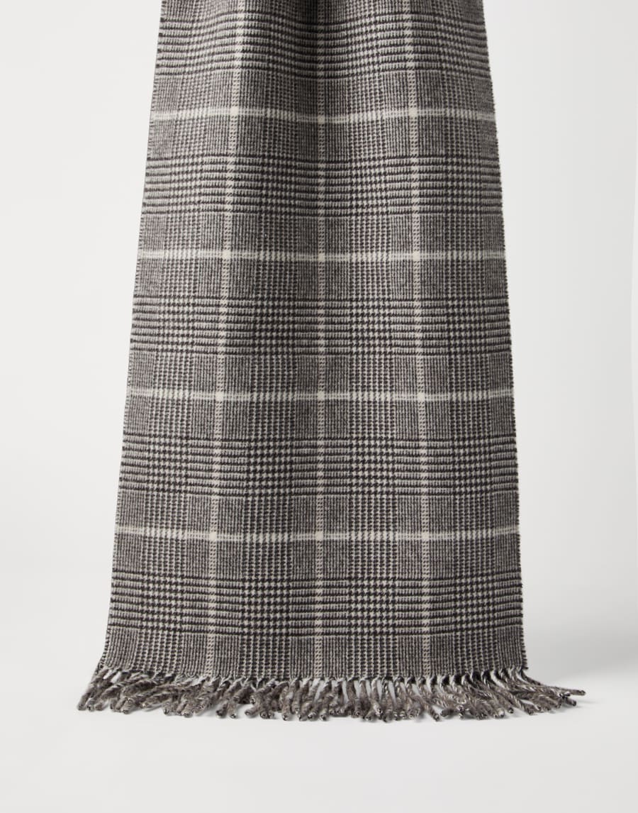Sciarpa Principe di Galles Marrone Donna - Brunello Cucinelli