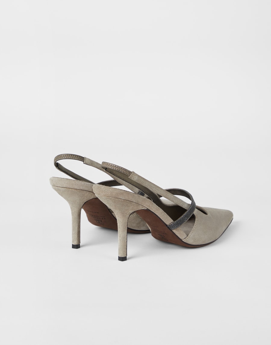 Suede heels Light Grey Woman - Brunello Cucinelli