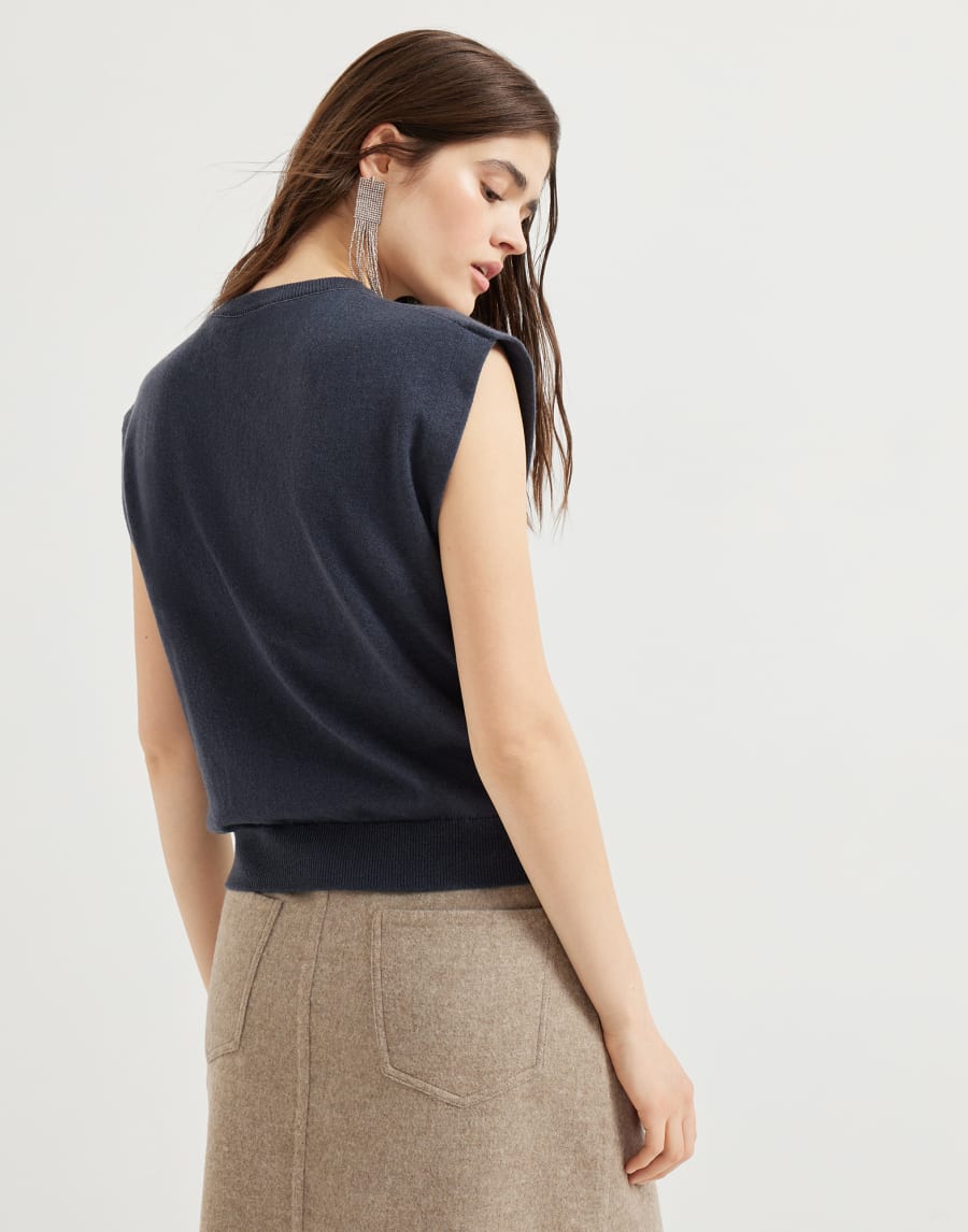 Cashmere sweater Navy Blue Woman - Brunello Cucinelli