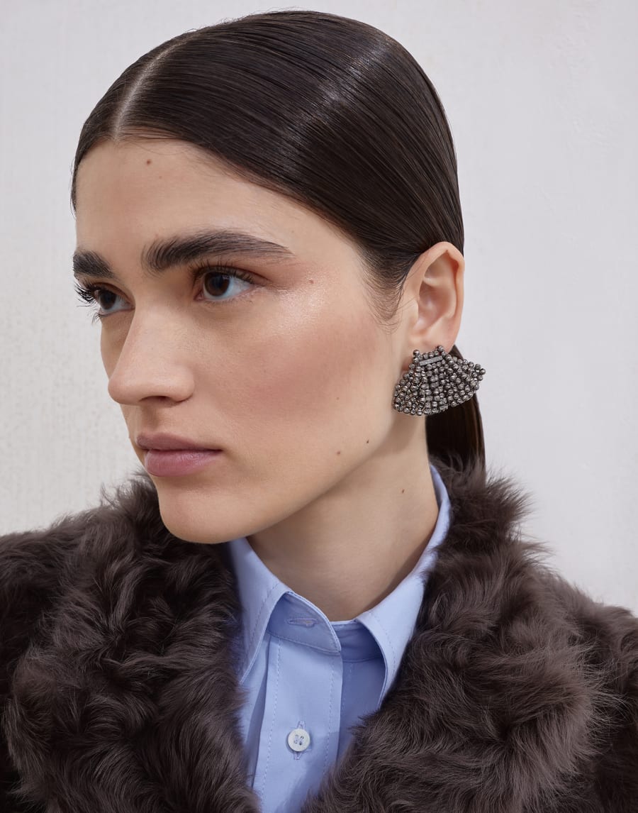 Sterling Silver earrings Silver Woman - Brunello Cucinelli