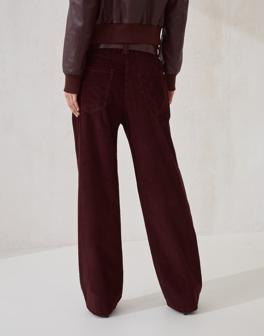 Pantalón de cinco bolsillos Straight Bermellón Mujer - Brunello Cucinelli