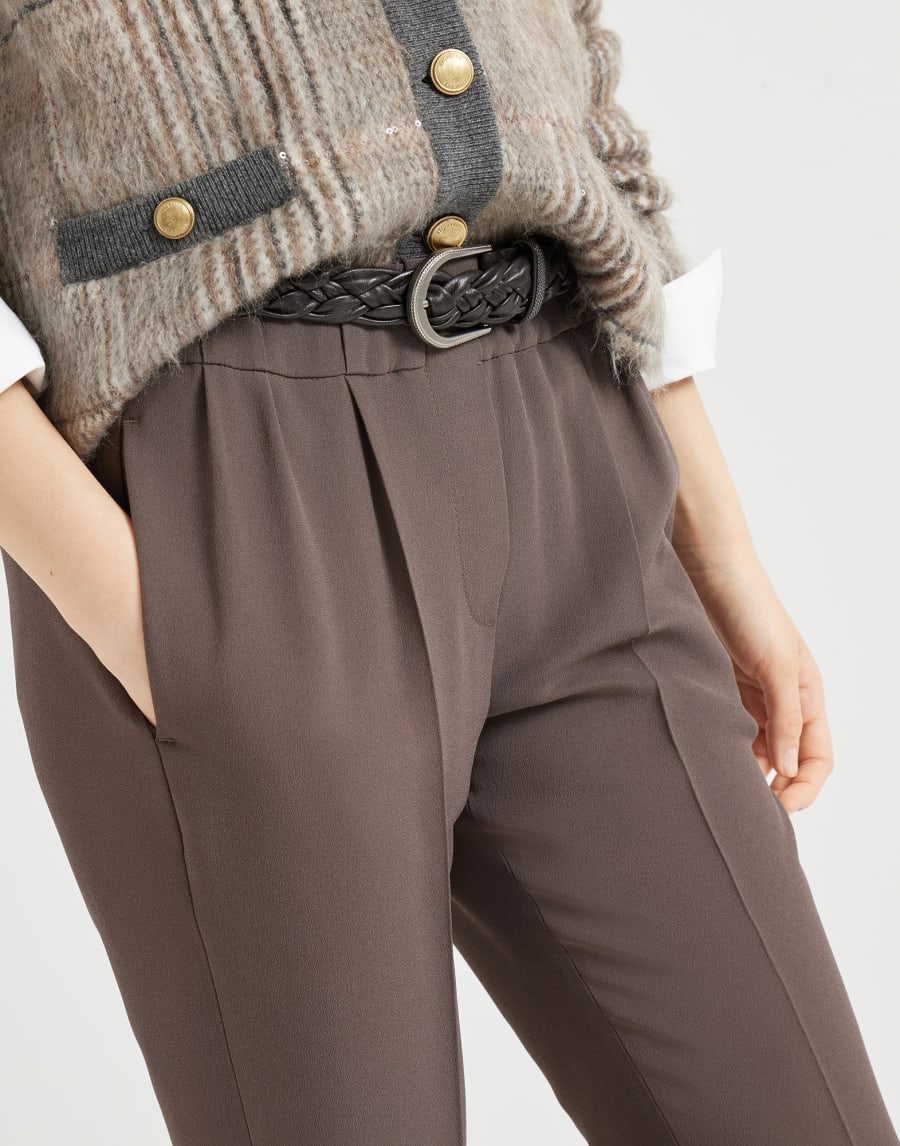 Pantalon Tailored Jogger Cacao Femme - Brunello Cucinelli