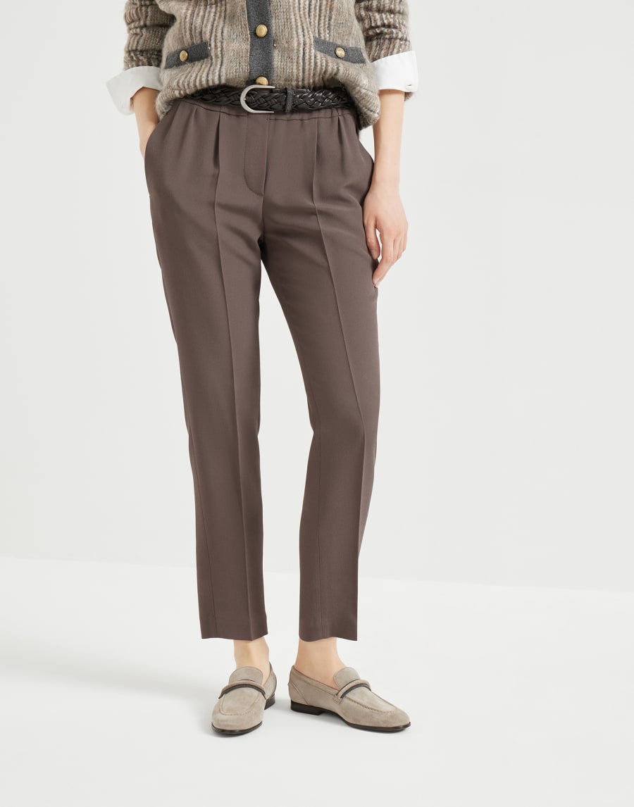 Брюки Tailored Jogger Какао Женщина - Brunello Cucinelli