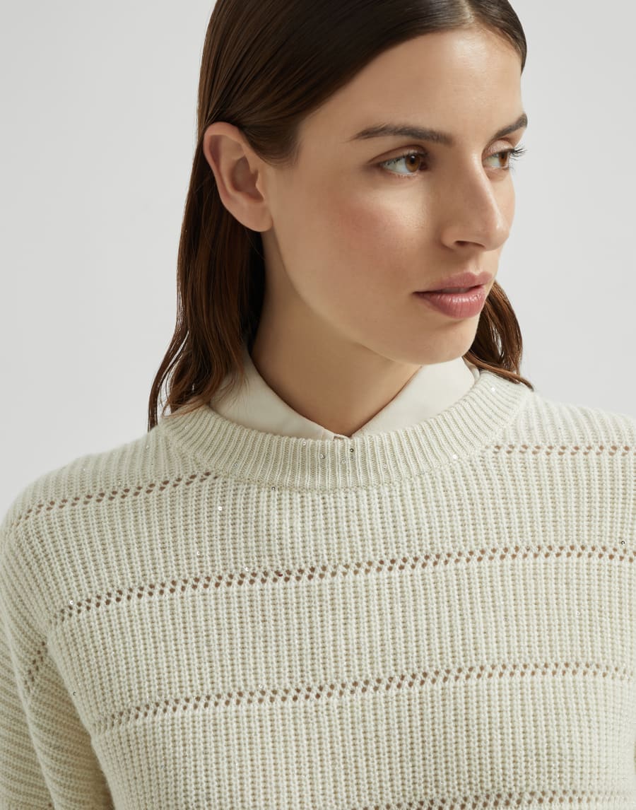 Dazzling cashmere and wool sweater Butter Woman - Brunello Cucinelli