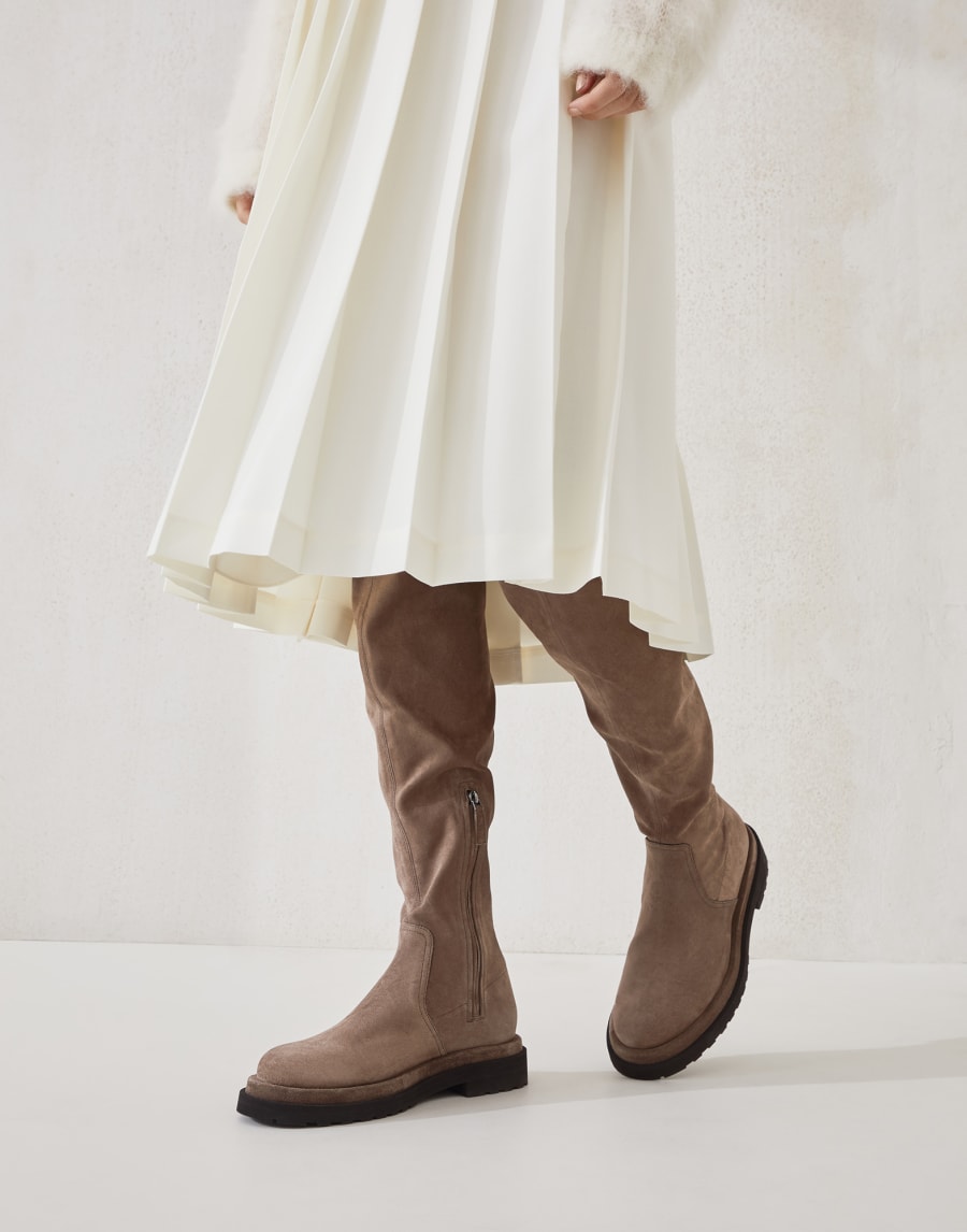 Stivali Over-the-Knee Marrone Donna - Brunello Cucinelli
