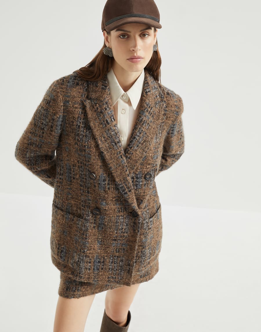 Veste Prince of Wales Embroidery À Motifs Femme - Brunello Cucinelli