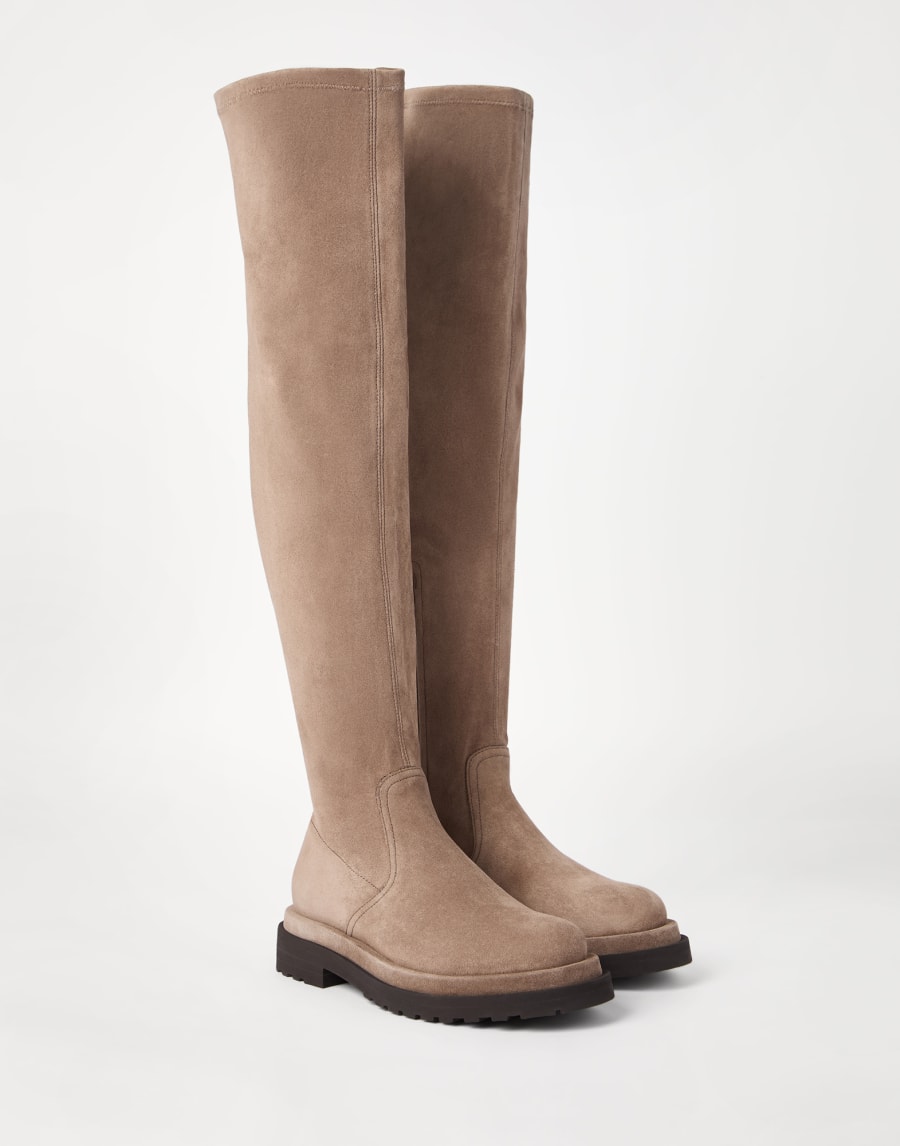 Stivali Over-the-Knee Marrone Donna - Brunello Cucinelli