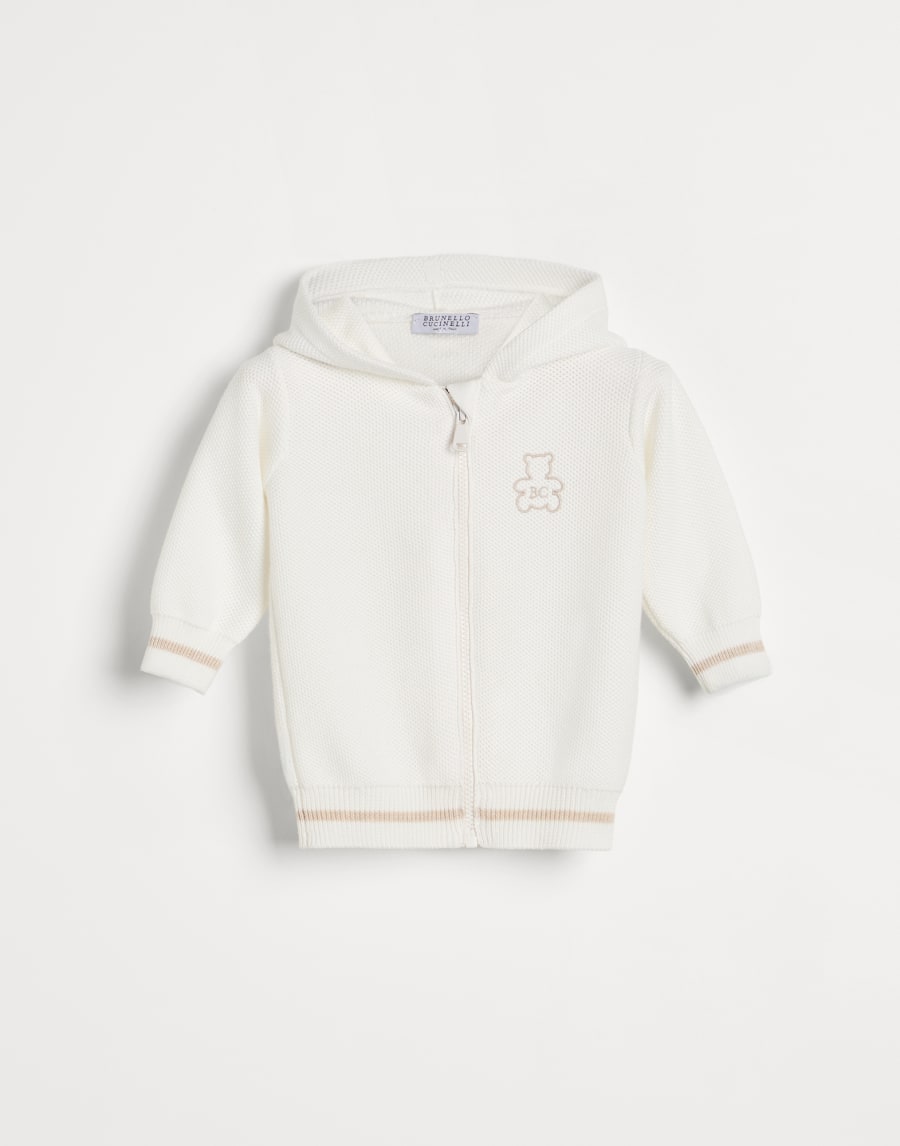 Hooded zip-up sweatshirt Panama Baby - Brunello Cucinelli