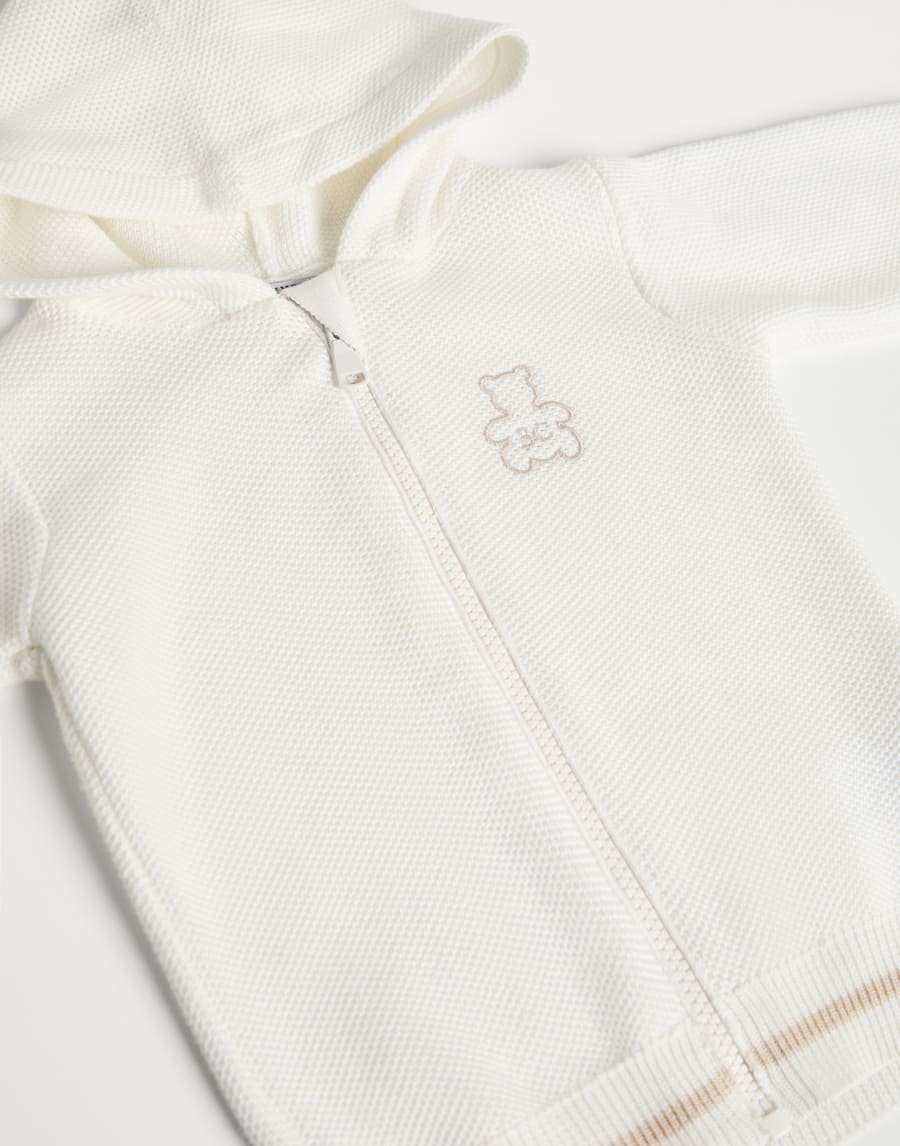 Hooded zip-up sweatshirt Panama Baby - Brunello Cucinelli