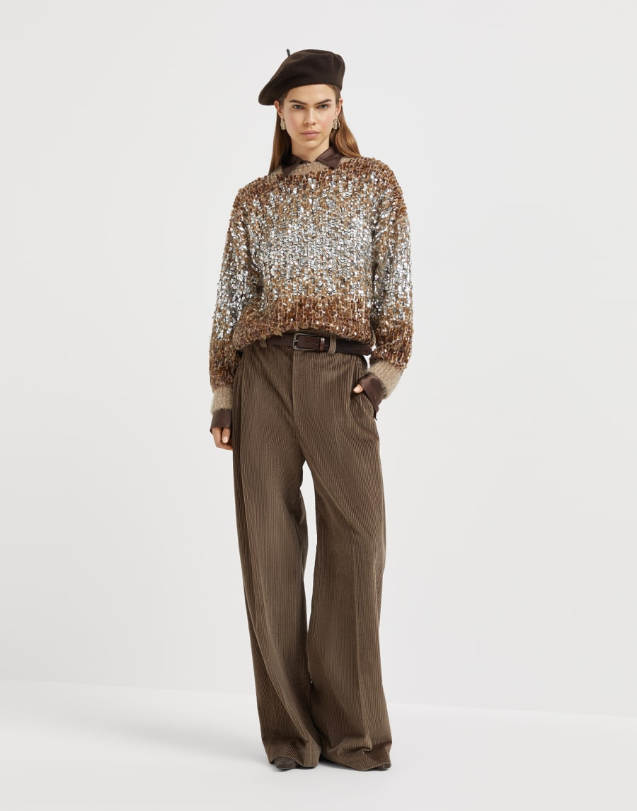 Dazzling Embroidery sweater Multicoloured Woman - Brunello Cucinelli