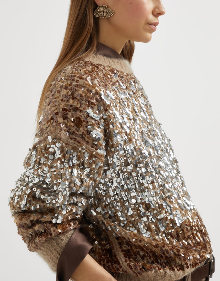 Dazzling Embroidery sweater Multicoloured Woman - Brunello Cucinelli