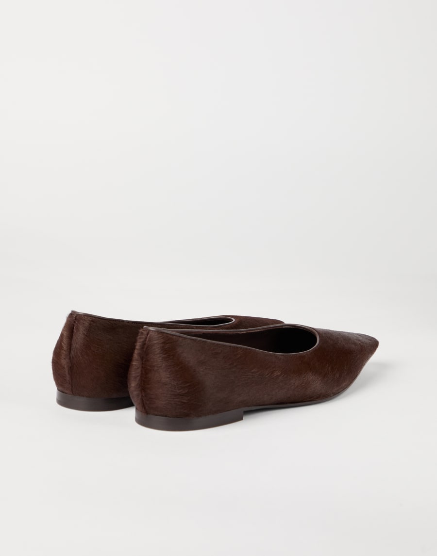 Calf hair flats Brown Woman - Brunello Cucinelli