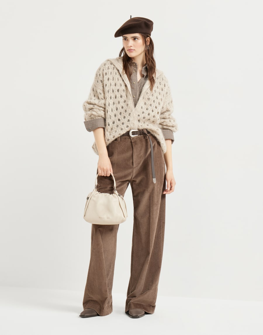 Dazzling Net cardigan Beige Woman - Brunello Cucinelli