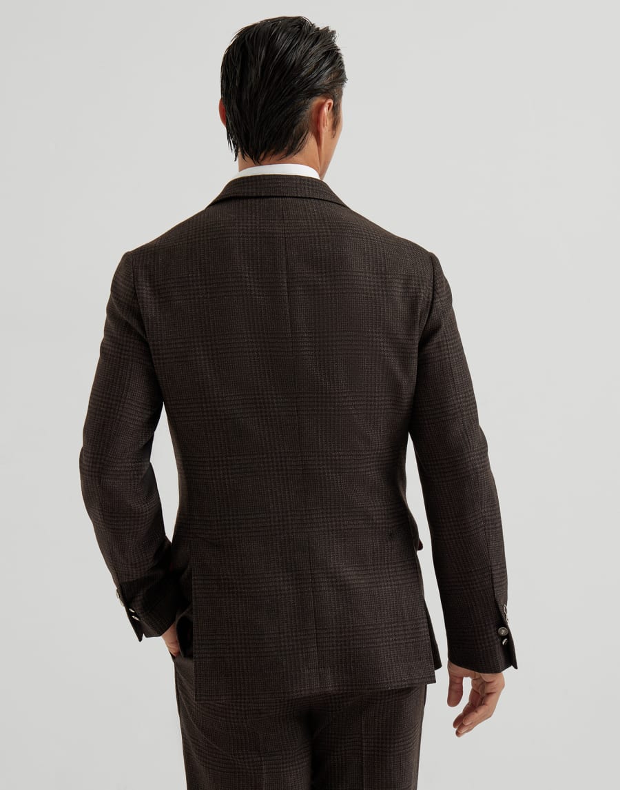 Prince of Wales Cavallo blazer Brown Man - Brunello Cucinelli