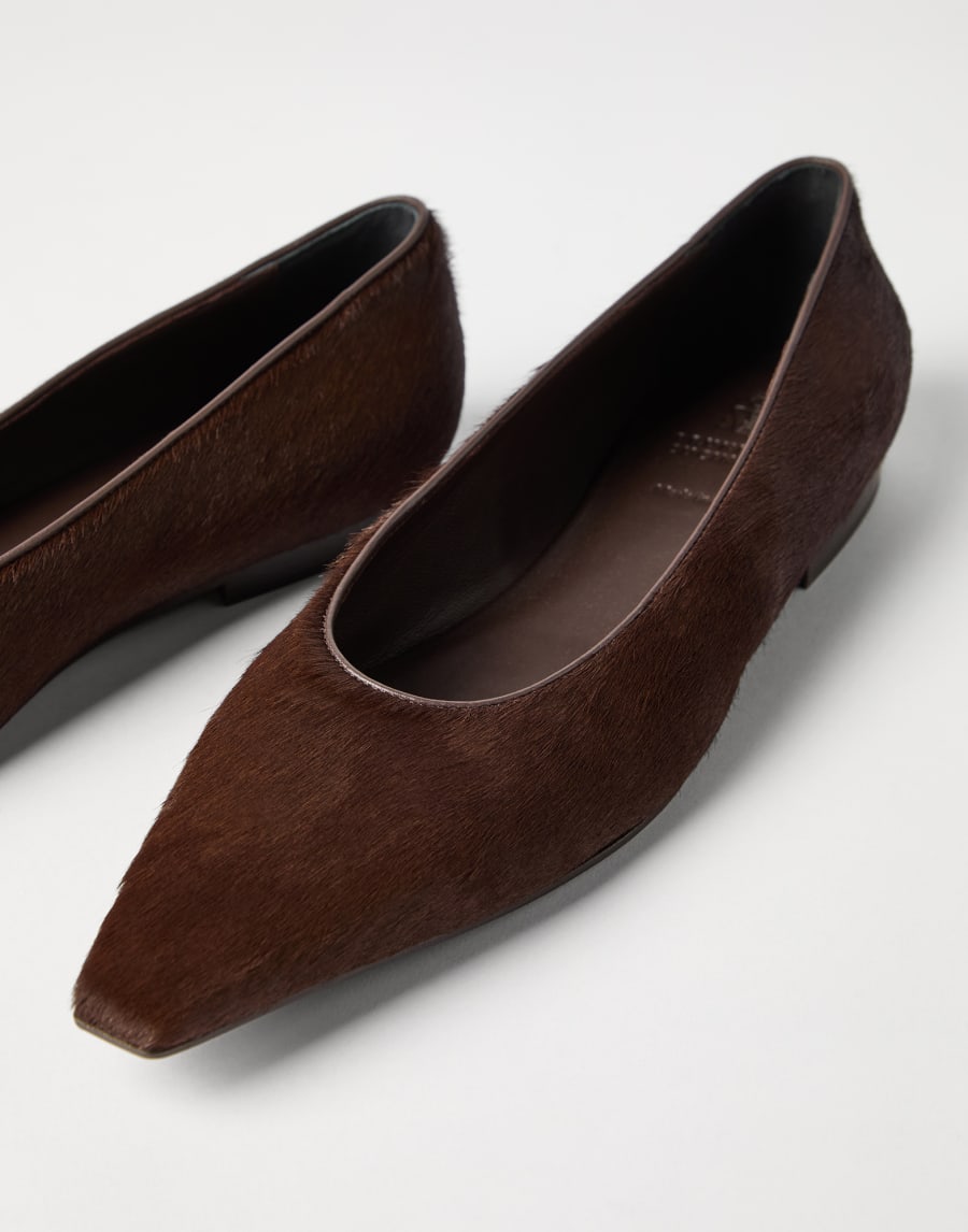 Calf hair flats Brown Woman - Brunello Cucinelli