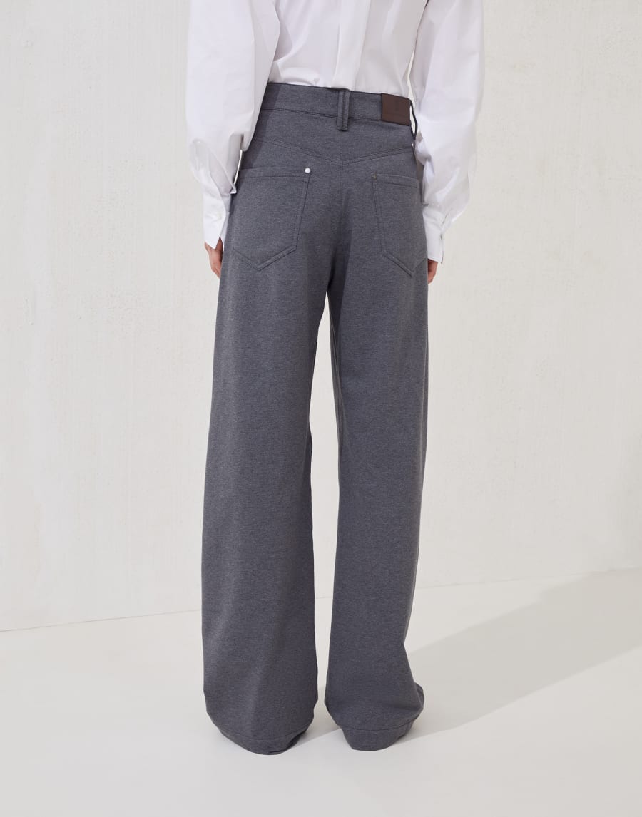 Five-pocket Loose trousers Lead Woman - Brunello Cucinelli