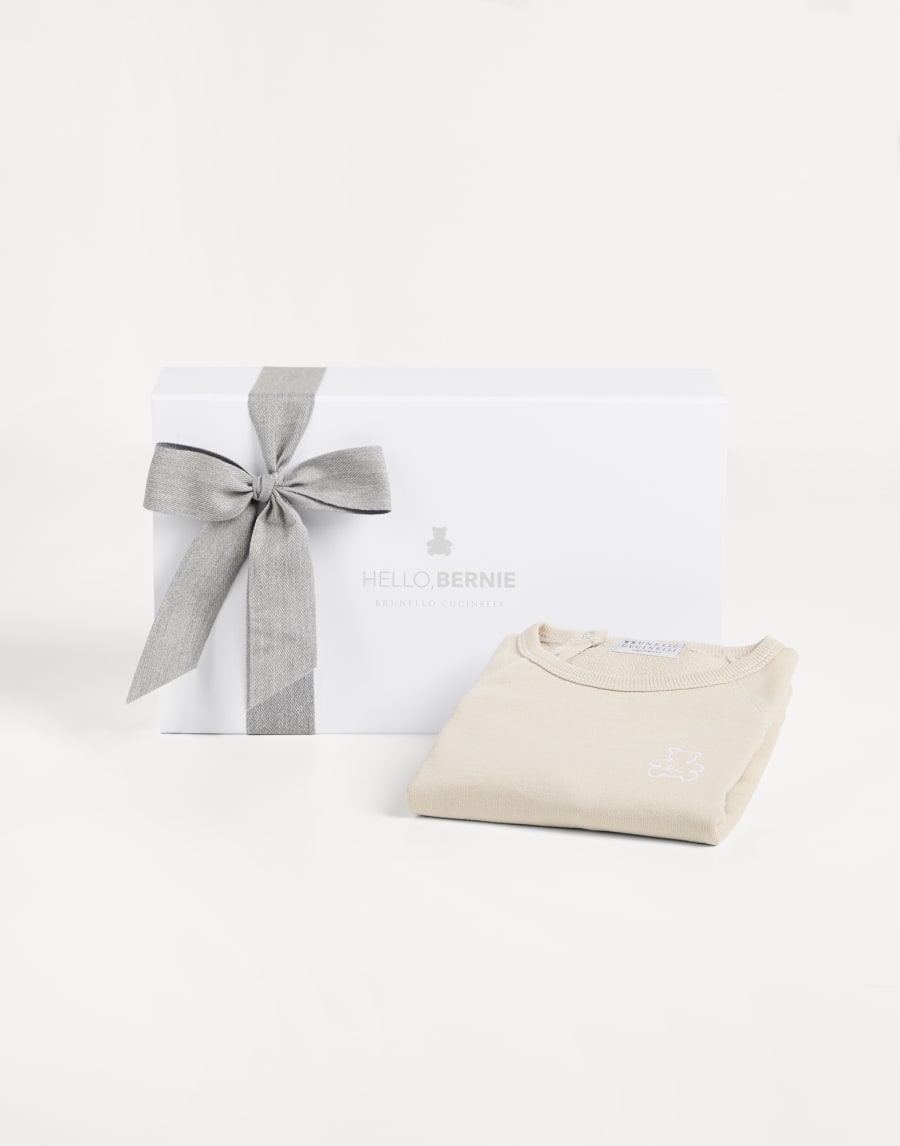French terry Baby Bernie sweatshirt Sand Baby - Brunello Cucinelli