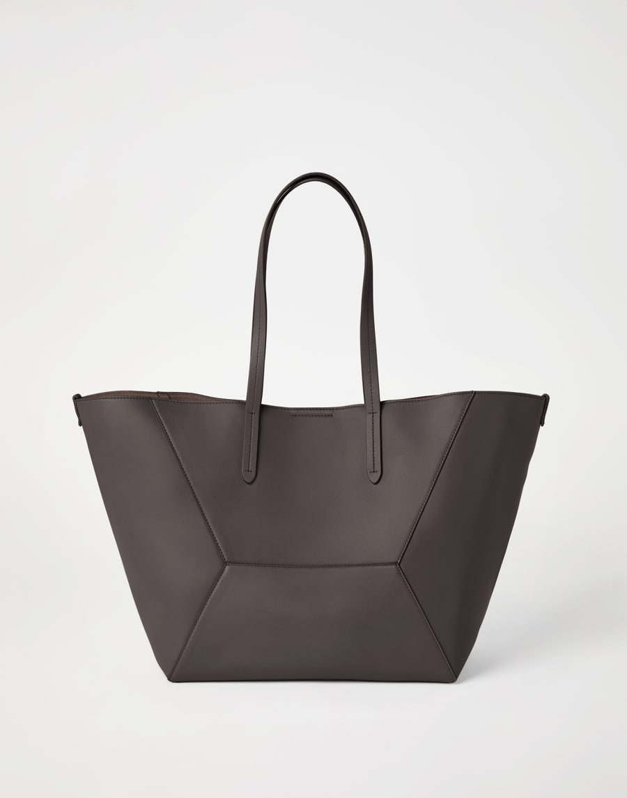 Сумка BC Duo из телячьей кожи Темно-коричневый Женщина - Brunello Cucinelli