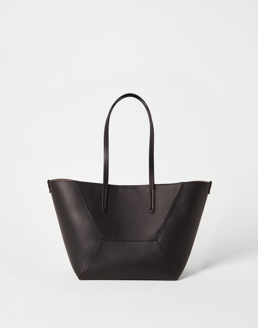 Маленькая сумка BC Duo из телячьей кожи Темно-коричневый Женщина - Brunello Cucinelli