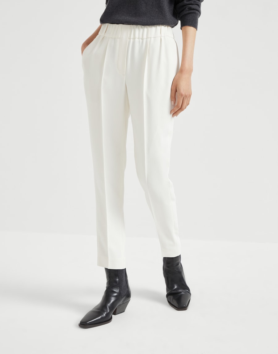 Брюки Tailored Jogger Белый с Сероватым Оттенком Женщина - Brunello Cucinelli