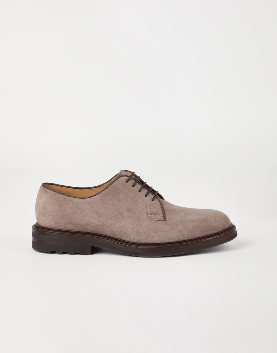 Suede derby Dark Amber Smoke Man - Brunello Cucinelli