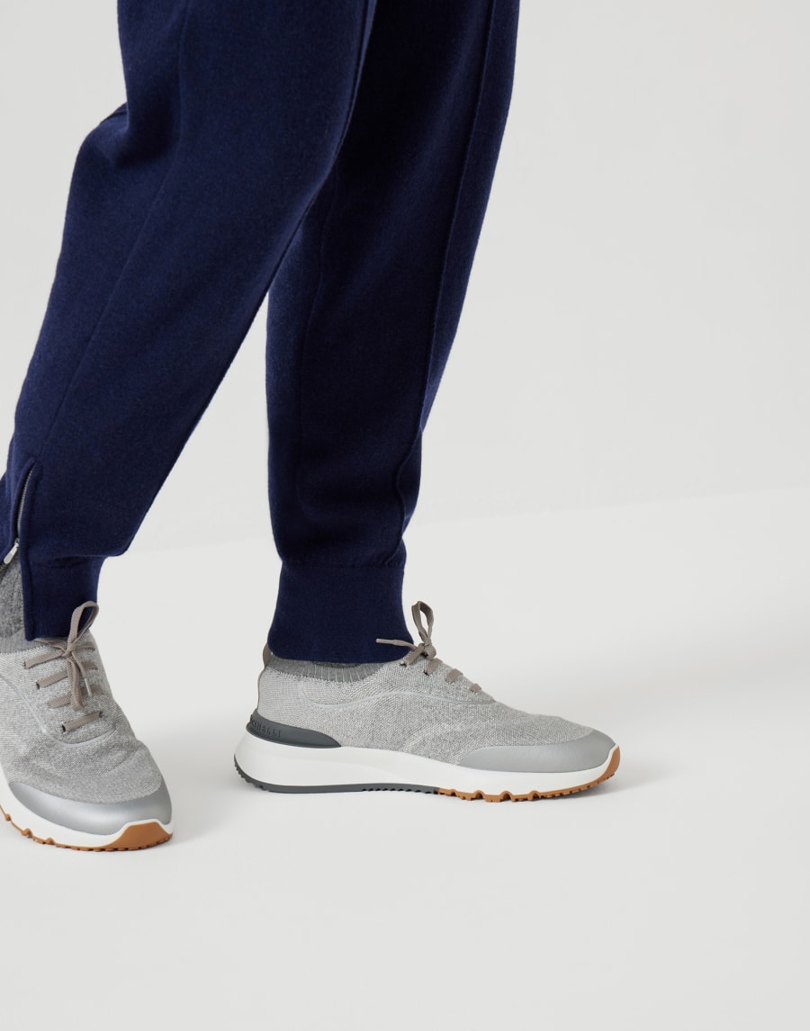 Sneakers aus Strick Hellgrau Herren - Brunello Cucinelli