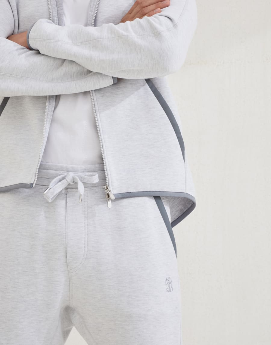 Double cloth trousers Pearl Grey Man - Brunello Cucinelli