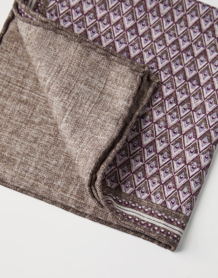 Silk pocket square Cigar Man - Brunello Cucinelli