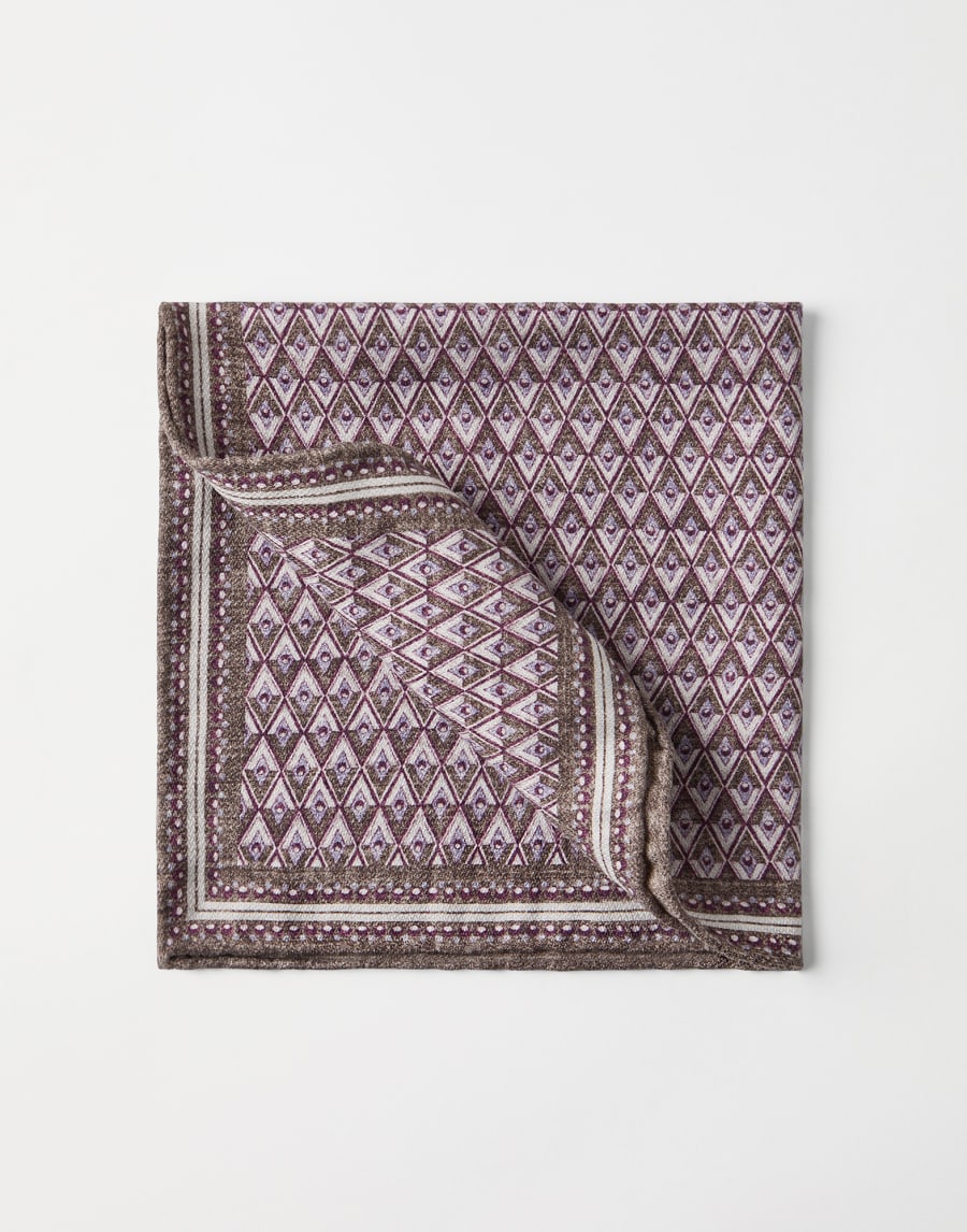 Pañuelo de bolsillo de seda Cigarro Hombre - Brunello Cucinelli