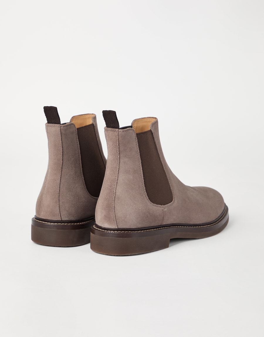 Botines Chelsea de piel de ante Marrón Claro Hombre - Brunello Cucinelli